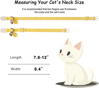 2 Pack Cute Cat Collars - Cartoon Bee Ladybug Breakaway Cat Collar with Bell & Matching Pendant - Pink&Yellow Daisy - image 4