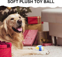 Dog Toys Balls, Chewable Plush Football for Dogs, Soft Pet Ball - Volleyball - image 4
