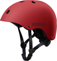 OutdoorMaster Kids Bike Helmet, Adjustable for Cycling & Skating – Fun for Kids & Family - Matte Red / Small: 18.9-20.5 in. / 48-52 cm
