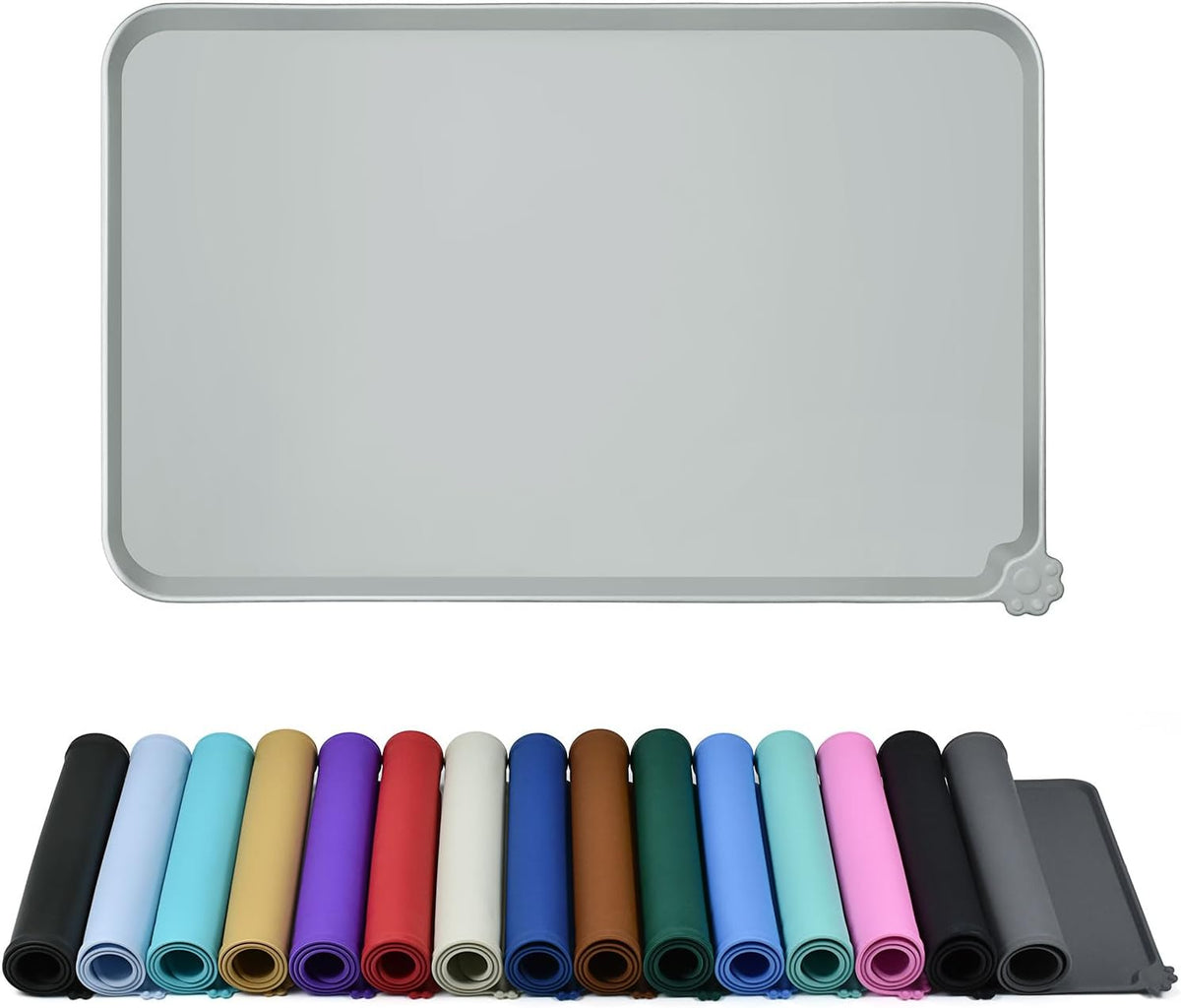 Reopet Silicone Pet Feeding Mat - Mist / 18.5" x 11.5"