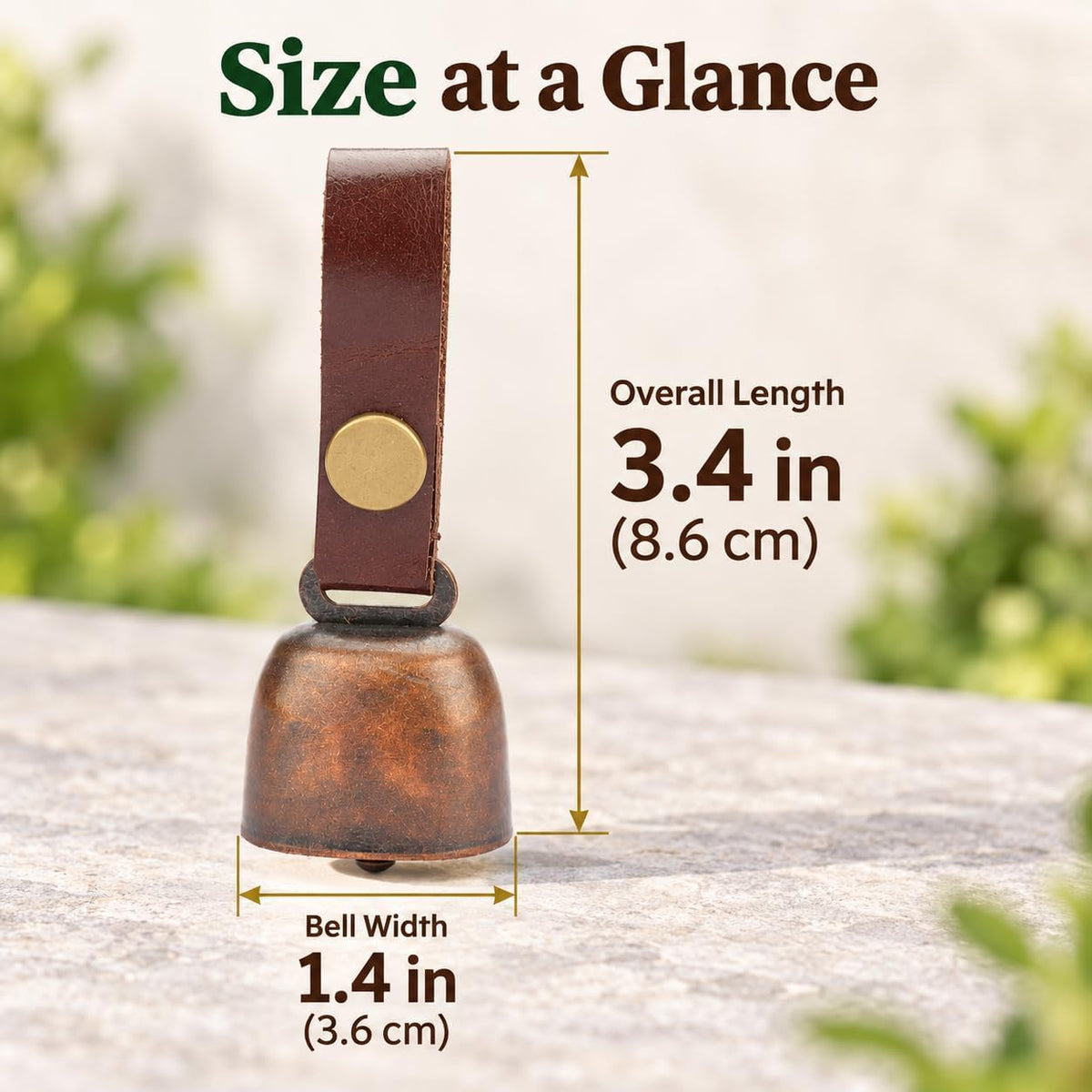 kcrygogo Dog Collar Bell with Leather Snap Strap - image 2