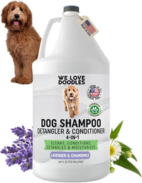 We Love Doodles Dog Shampoo Half Gallon, Cleans & Detangles - Lavender & Chamomile