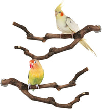 PINVNBY 3 Sizes Natural Parrot Perch Grape Wood Bird Stand Pole - 7.9in
