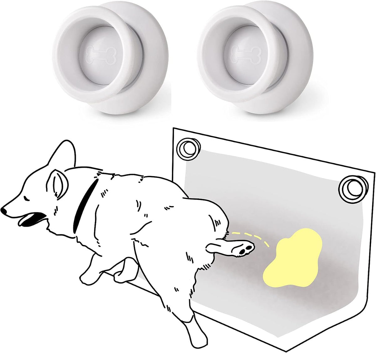 MYMOON HOME Pee PAD Holder - White