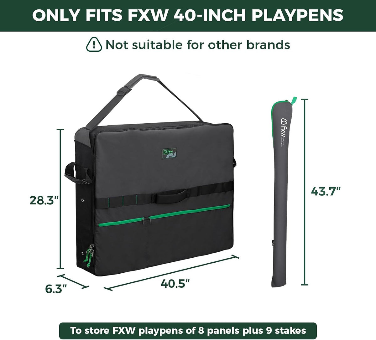 FXW Dog Playpen Storage Bag, Designed for RV Trips - Black / 40 inch(1 Pack) - image 3