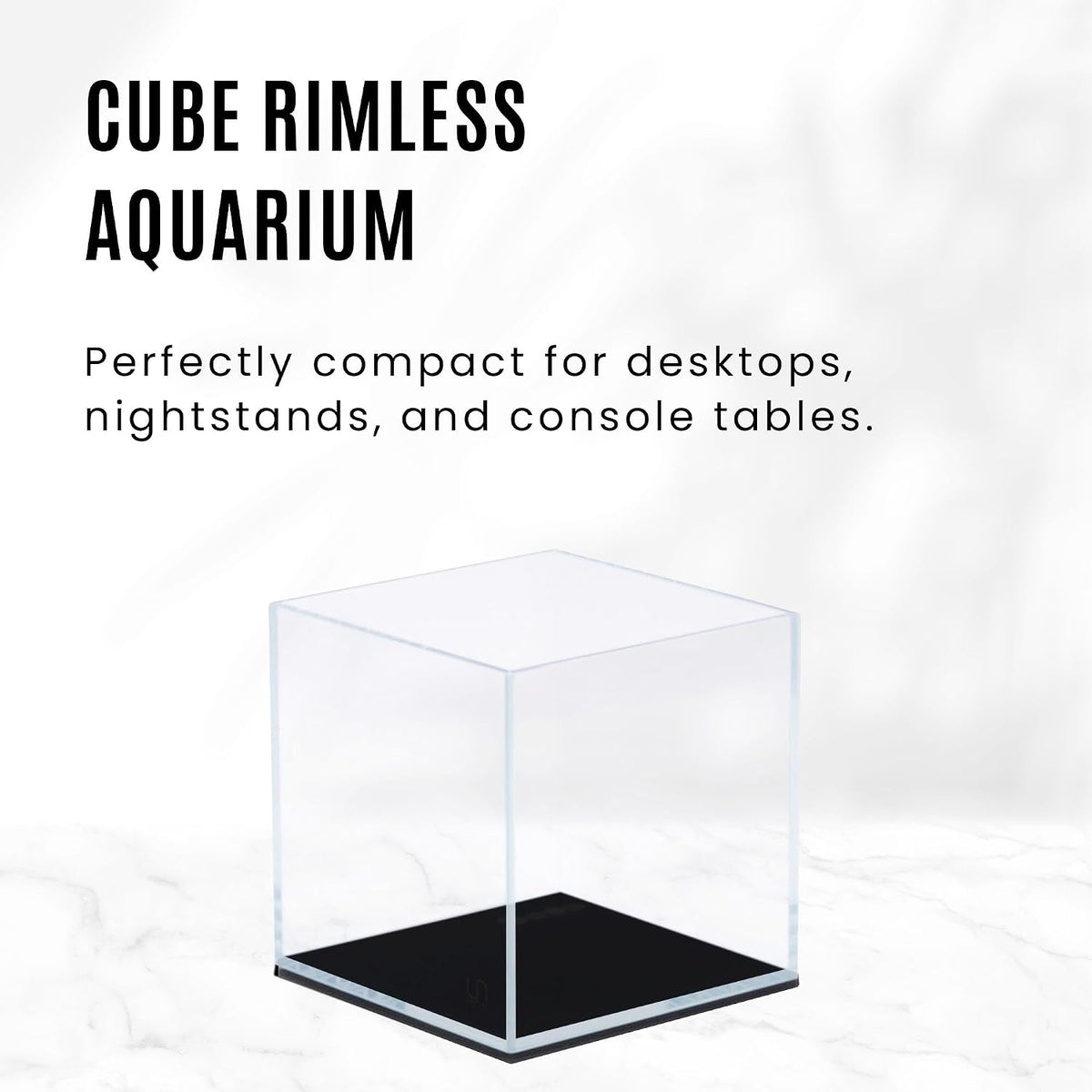 Ultum Nature Systems 25C ultra clear rimless aquarium with low iron glass and 45-degree corners - view 2