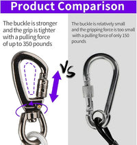 Dog tie Out Cable, 10/20/25/30/50/70/100 feet, Suitable for Dogs up to 350 pounds, Dog Cable with Swivel Buckle, Lightweight, Non-Winding, for Outdoor Camping, Yard Dog Cable (White, 100FT)