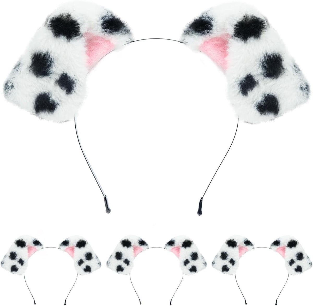 Beviliu Dog Ears Golden Movable - Pink Black White / 1 Count (Pack of 4)