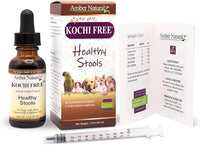 Amber NaturalZ Kochi Free Herbal Supplement for Dogs, Cats, Birds, Guinea Pigs, and Rabbits | Pet Herbal Supplement for Healthy Stool Support | 1 Fluid Ounce Glass Bottle | Manufactured in The USA