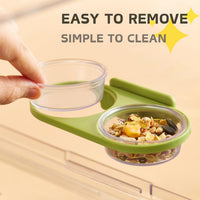 Magnetic Reptile Feeding Ledge with 2 Pack Plastic Bowls Food Feeder - Gray(Pack of 1） / Magnetic-Mounted - image 3