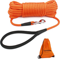 Check Cord Dog Leash Long Lead Obedience Recall Training Tracking - Orange / 3/8 inch * 15foot