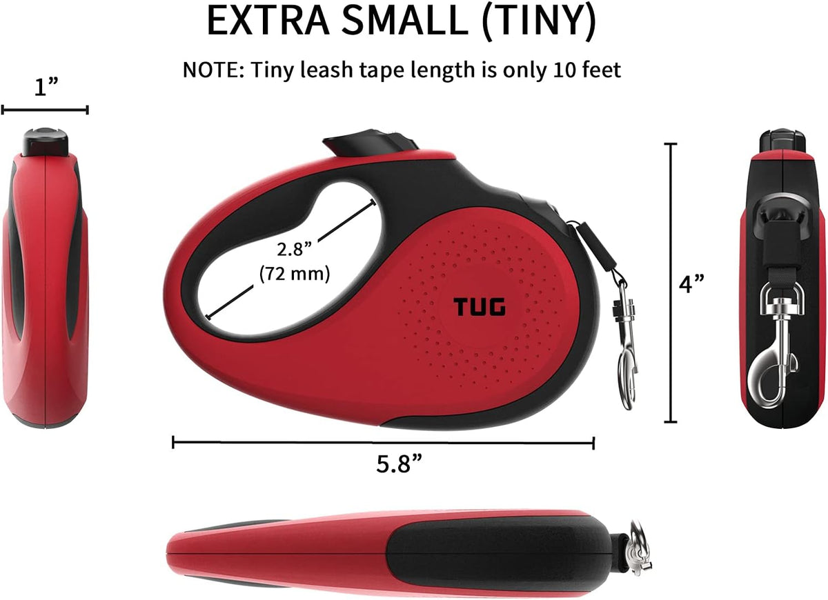 TUG Original Retractable Dog Leash - Red / Tiny - image 3