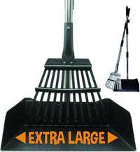 Bodhi Dog Pooper Scooper for Large Dogs - Heavy Duty Metal Poop Scoop w/Long Handle Tray & Rake - Dog Poop Scooper for Yard, Grass, Street, Gravel & Outdoor Areas - Pet Waste Cleanup Tool