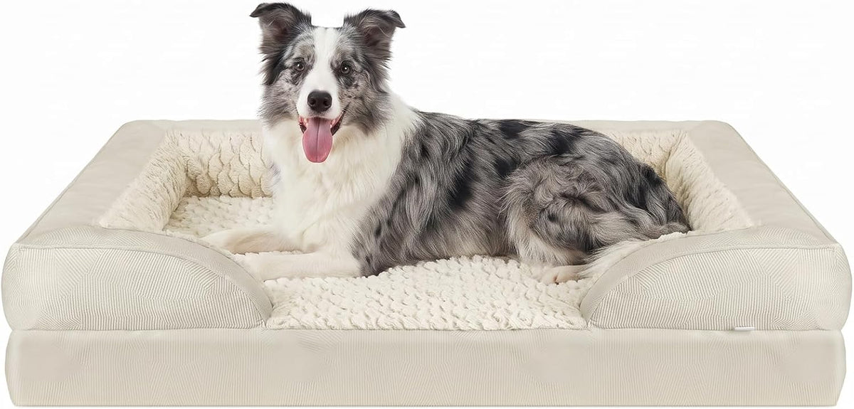 Orthopedic Dog Beds Large Sized - Beige / L- PLUS (38"x 28"x 7")