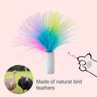 ORSDA Cat Laser Toy, 2-in-1 Interactive Automatic Motion Activated Moving 8 Holes Whack A Mole - Various Refills Feathers (12 Count) - image 4