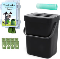 Small Dog Waste Station for Home 1.3Gallon/5L Mountable Doggie Trash - Gray