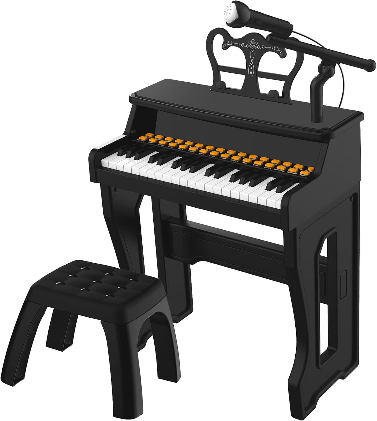Dollox Keyboard Piano for Kids - Black