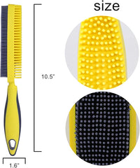 Rubber Pet Hair Removal Brush, Dogs Cats Hair Lint Remover Tool Massage Bath Comb Brush for Cleaning and Grooming (Yellow)