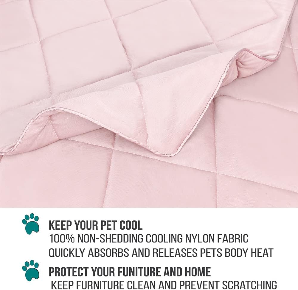 PetAmi Cooling Dog Blanket Lightweight for Small Pet Cat, 24x32 - Pink / X-Large (60x80) - image 4