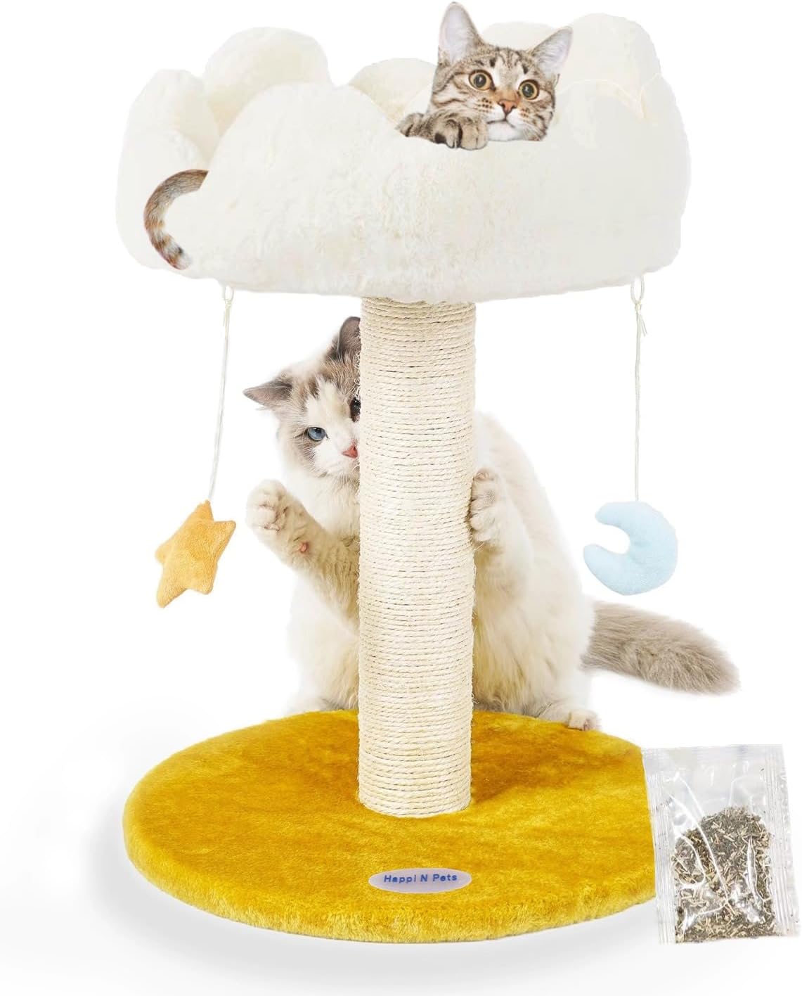 Cat Tree, Cloud Cat Tower with Soft Bed - 22" with Scratching Post