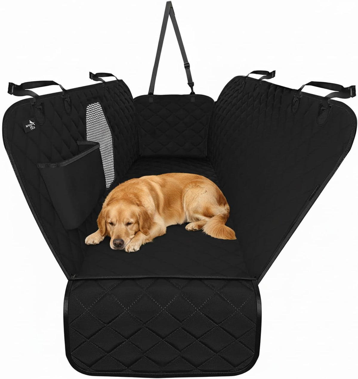 Dog Car Seat Cover for Back Seat - XL / Black
