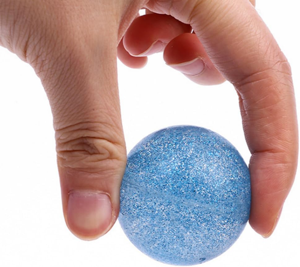 Kikeep large 45mm glitter bouncy balls made of natural rubber - view 3