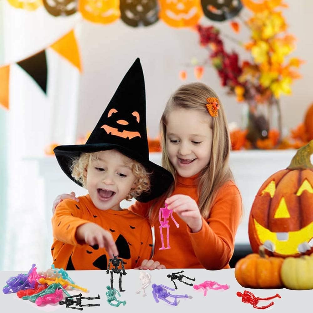 JOICEE 24PCS Halloween Stretchy Skeleton Toys Squishy Skeleton Toys – Fun for Kids & Family - image 4
