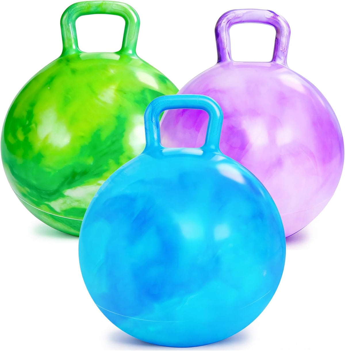 Bounce Balls with Handles for Kids - 3P 22inch Hopper Balls