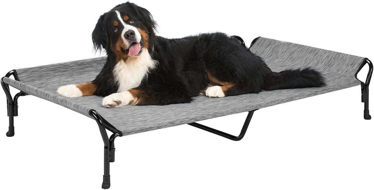 Veehoo Cooling Elevated Dog Bed - Black Silver / 62.5"L x 37.0"W x 12.0"Th