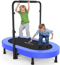 ANCHEER 56" Double Mini Trampoline for Kids - Blue Pro