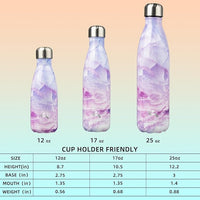 Insulated Water Bottles,12 oz Double Wall Stainless Steel Vacumm Metal Flask for Sports Travel,Marble Dawn