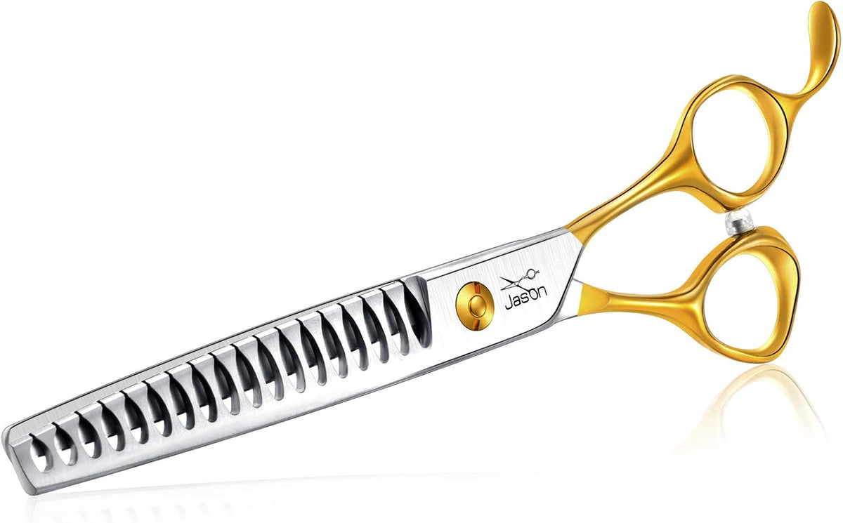 JASON dog grooming chunker scissors with T-shaped teeth in Japanese 440C steel
