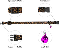 4PCS Breakaway Cat Collars with Bell - Animal Print - image 4