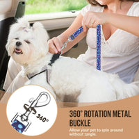 SlowTon Dog Seat Belt for Car - B.Blue Paw / Small (Headrest + Clip) - image 4