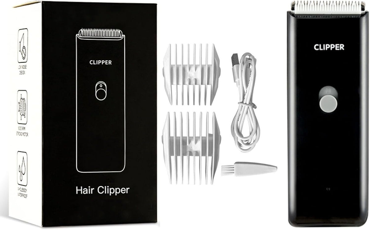Dog Clippers,Quiet Washable USB Rechargeable Cordless Dog Grooming Kit,Electric Pets Hair Trimmers - Black Clipper