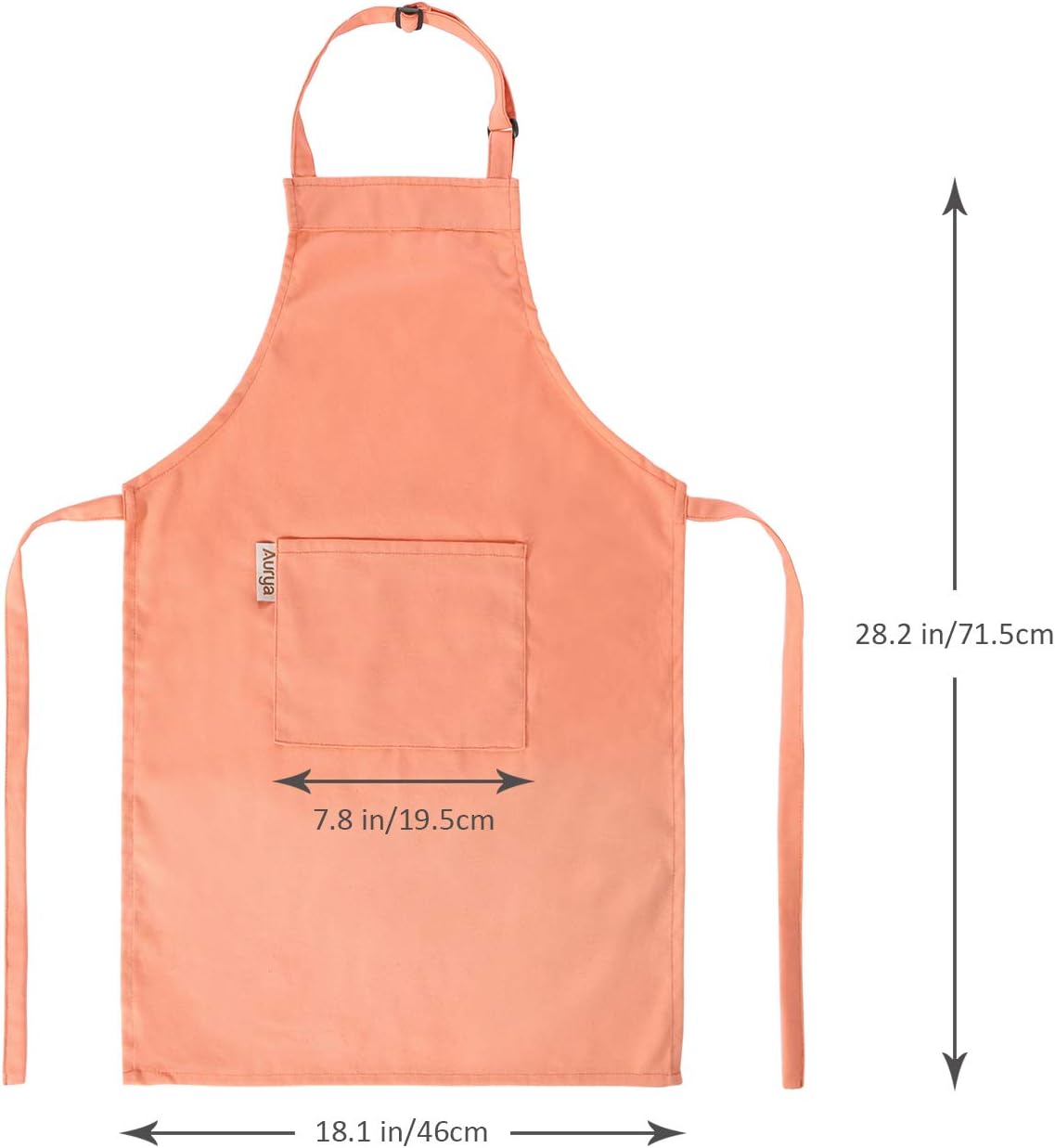 Aurya kids apron and chef hat set in light blue with front pocket and adjustable strap - view 13