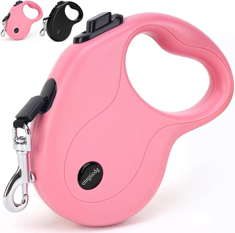 enrgticdg 16Ft Retractable Dog Leash - Pink-Black