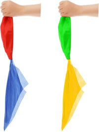 Hestya 2 Pcs Color Changing Magic Silk Scarves for Magician Tricks – Fun for Kids & Family