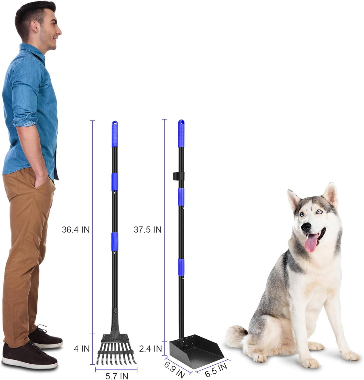 Non-Breakable Pooper Scooper - Blue - image 3