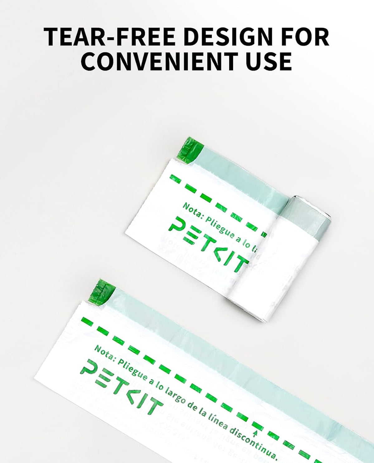 PETKIT Replacement Trash Bag Waste Bag 5 Rolls – Daily Care for Cats - 5 Roll(90 count) - image 3