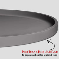 DogBuddy Dog Food Mat, Waterproof Dog Bowl Mat - 24"L x 14"W / Gray - image 4