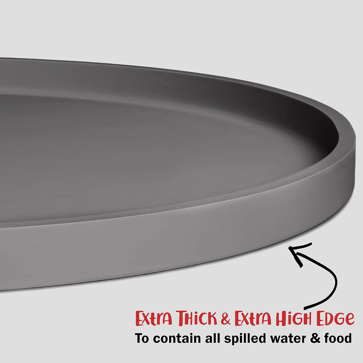 DogBuddy Dog Food Mat, Waterproof Dog Bowl Mat - 24"L x 14"W / Gray - image 4