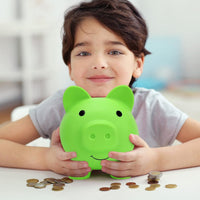 XDRELEC Piggy Bank for Kids Unbreakable Plastic Money Bank Dark Blue – Fun for Kids & Family - Green / Large - image 2