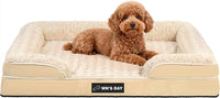 Orthopedic Dog Beds Medium Large Sized Dog, Dog Sofa Bed - Medium(28 * 23 * 6.5 In) / Beige