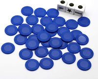 Bilywey Left Right Dice Game Set with 3 Dices + 36 Black Chips – Fun for Kids & Family - Blue - image 2