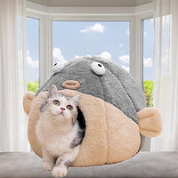 Cat Beds for Indoor Cats-Cat Bed Cave - XL 19.7'' / Grey