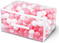 Vanland Ball Pit Balls, Plastic Playpen Balls for Babies Toddlers and Kids – Fun for Kids & Family - White+pink / 100 Balls