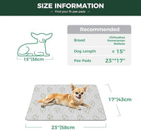 FXW Washable Pee Pads for Dogs, Puppy Pads with Super Absorbent, Specifically Designed for 24inch Cages, 23" × 17" Rectangle, Khaki, 4 Packs