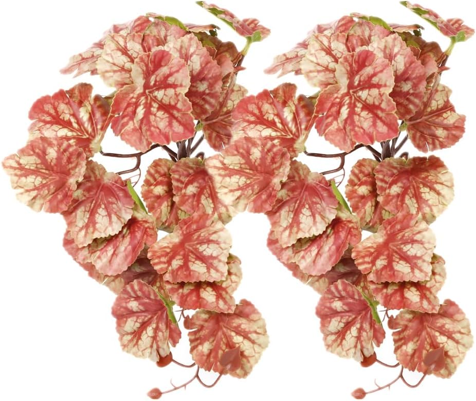 2Pack Reptile Plants for Terrarium - E-fake Heuchera Micrantha Pink