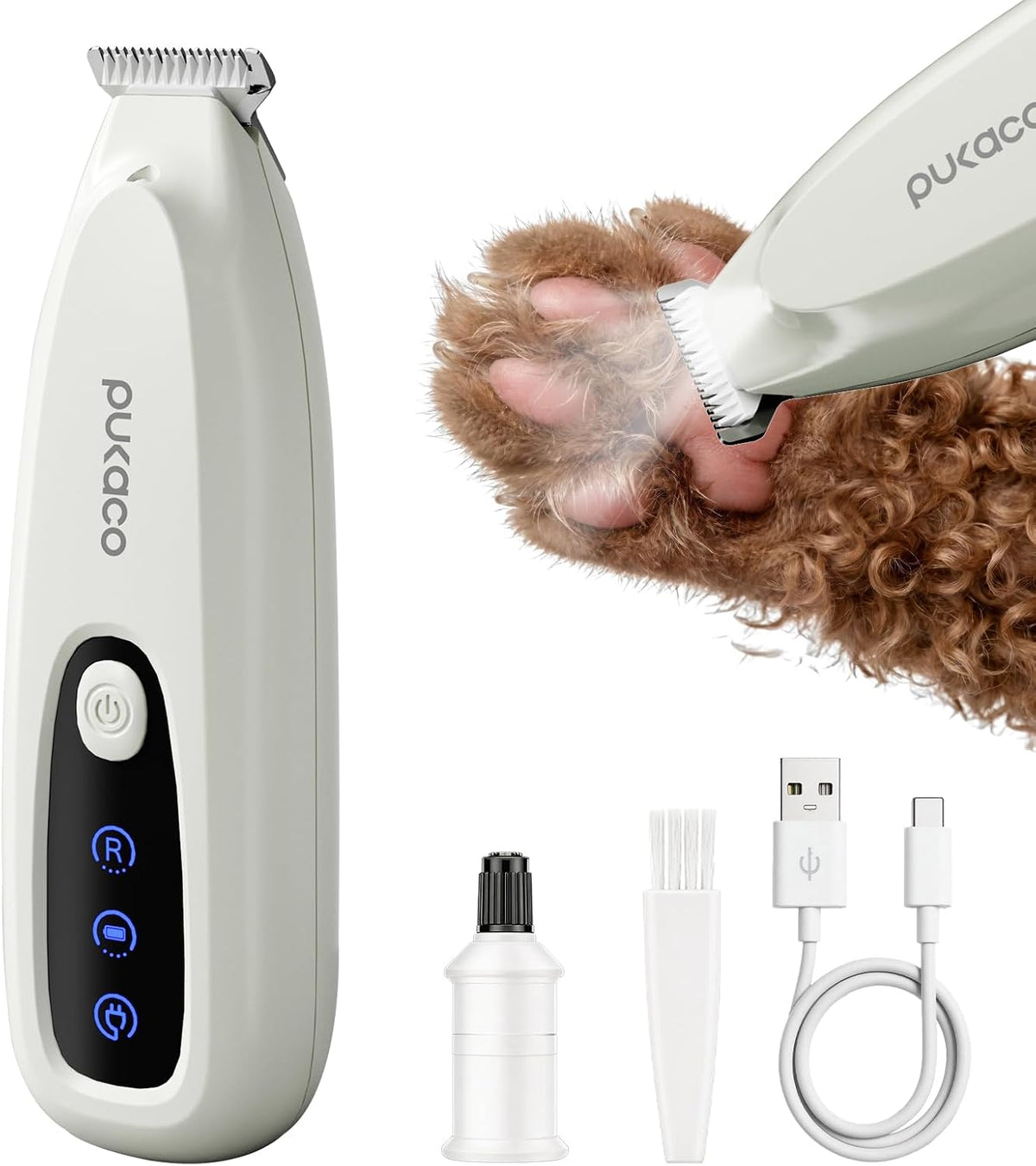Upgraded Mini Dog Paw Trimmer with LED Light